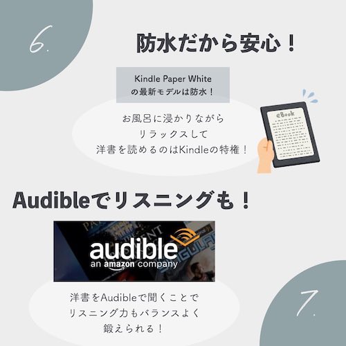 Kindle 防水&Audible