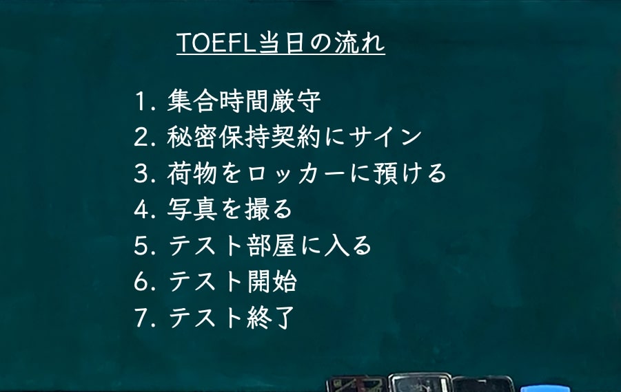 TOEFL 当日の流れ