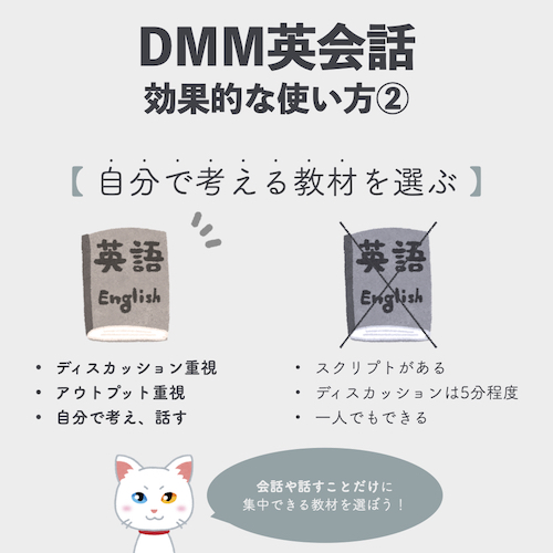 DMM英会話　教材の選び方