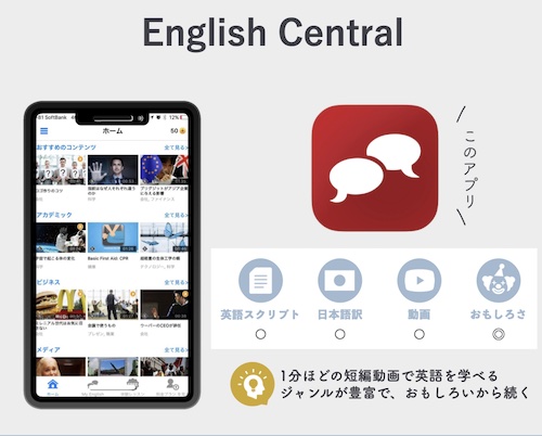 English Central　アプリ