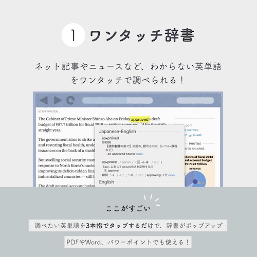 マック ワンタッチ辞書