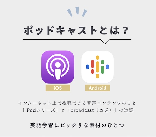 英語学習に最適！ポッドキャストとは？