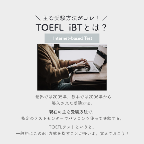 TOEFL iBT（Internet-based Test）とは