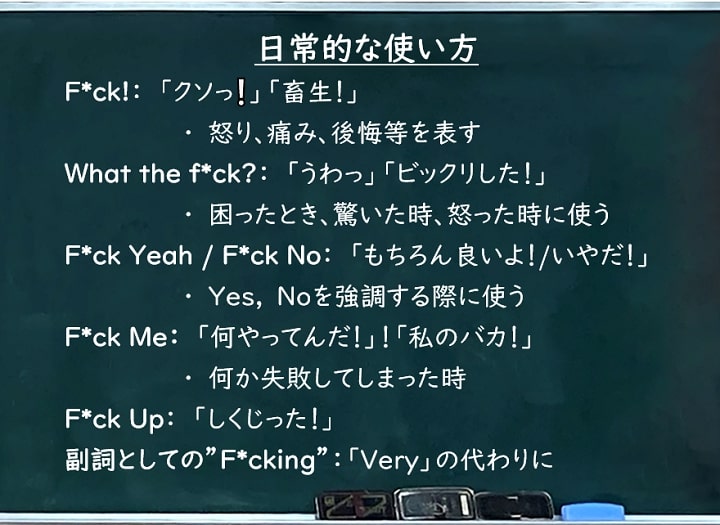 Fuckの日常的な使い方