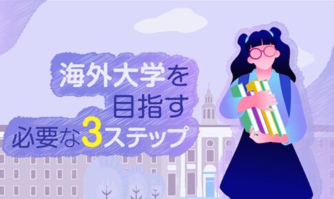 海外大学　留学準備　実現の３ステップ