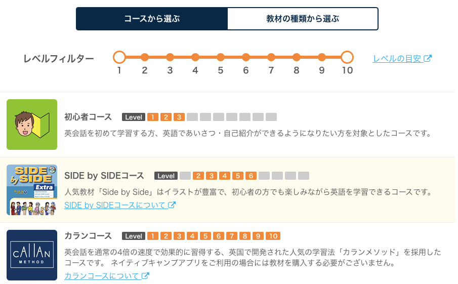 ネイティブキャンプ　教材