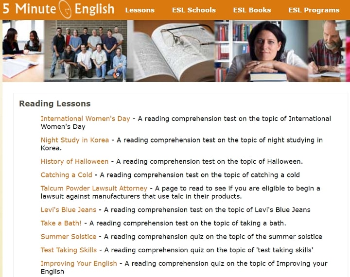 5 Minute English Reading