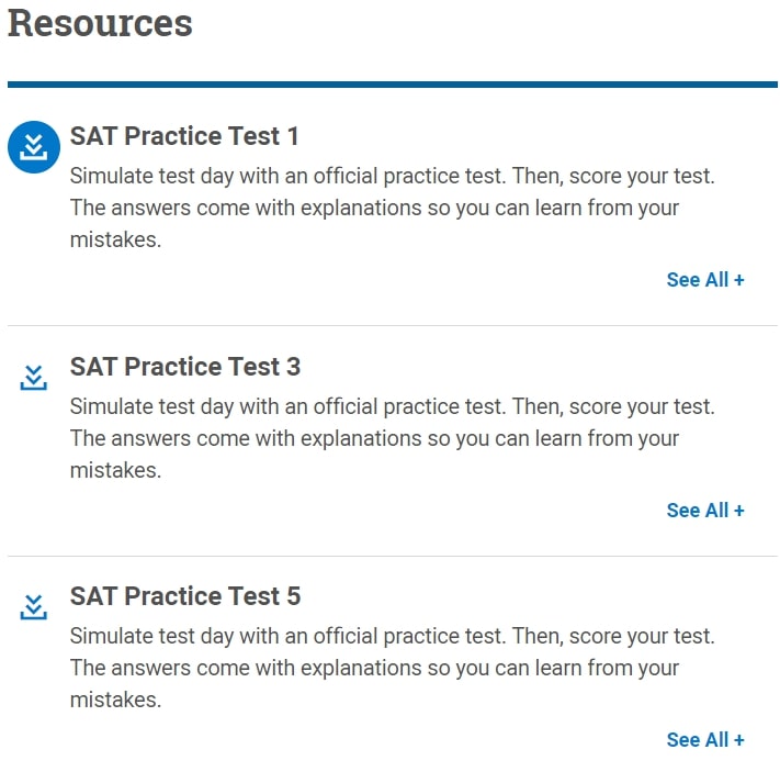 SAT Practice Tests