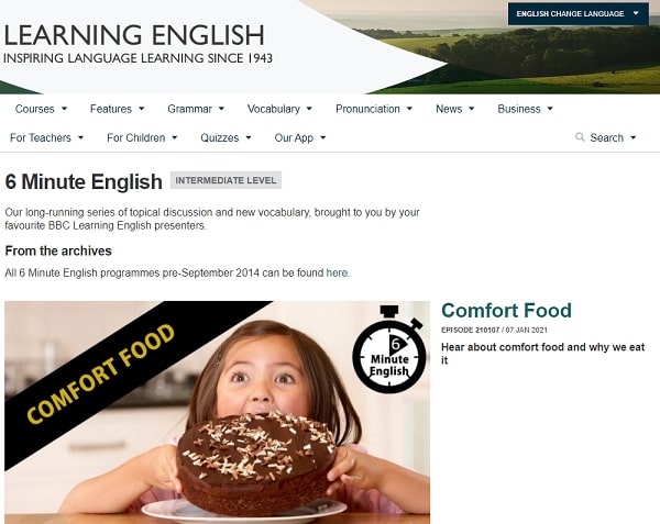 6 minute English BBCサイト