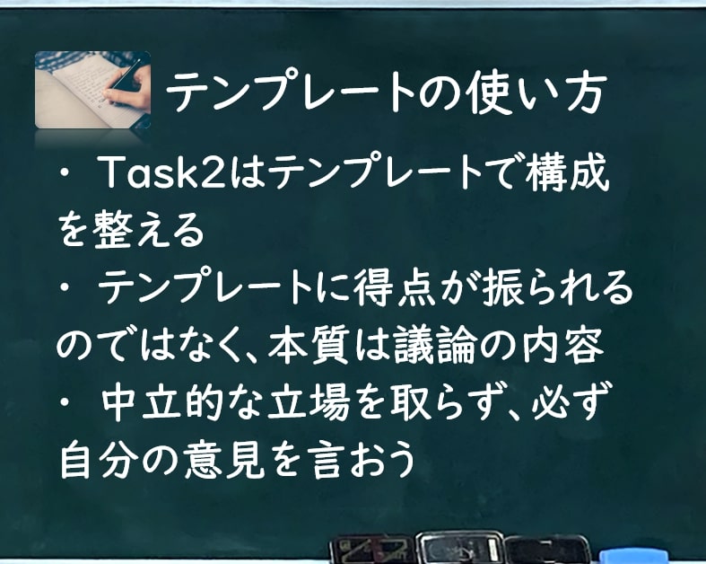 IELTSライティング テンプレートの使い方