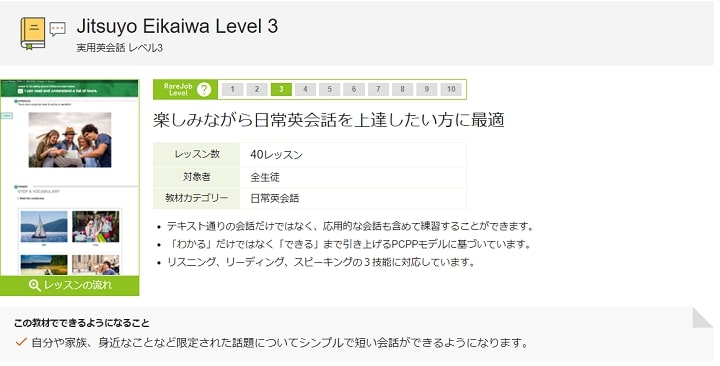 レアジョブ 実用英会話コース