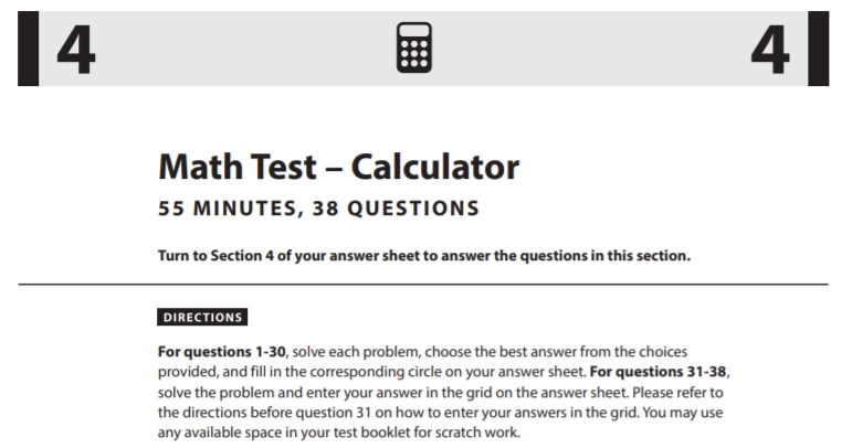 Sat Math calculator