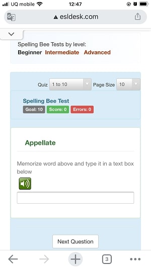 ESLdesk Spelling bee
