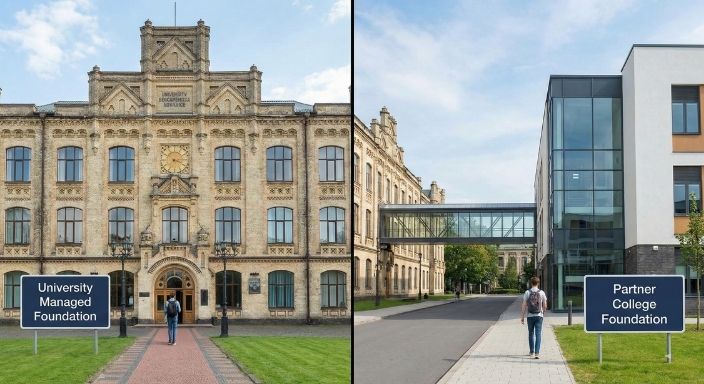 University Managed vs. Partner College Foundation / 大学直営と提携カレッジのファウンデーション比較