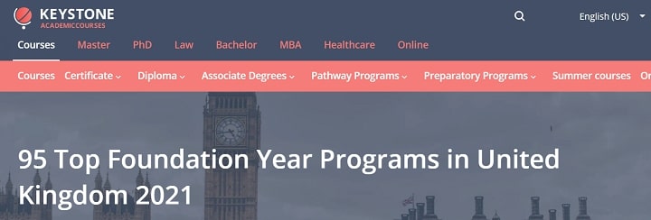 95 Top Foundation Year Programs in United Kingdom 2021