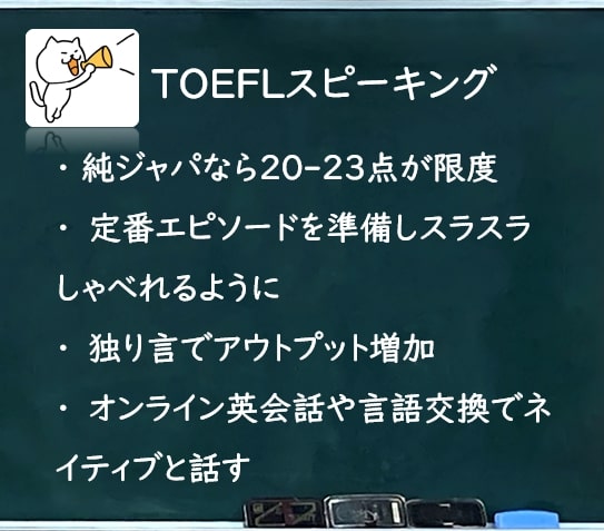 TOEFLスピーキング対策法