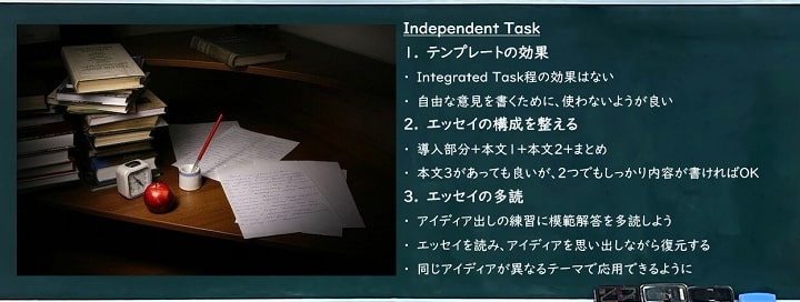 TOEFLライティング対策「Independent Task」