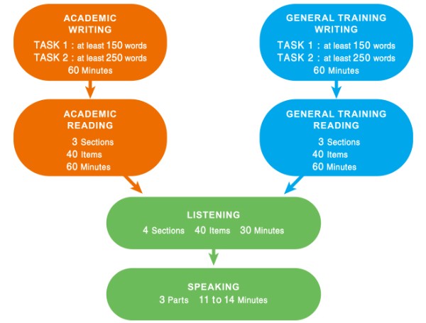 IELTS　試験の流れ