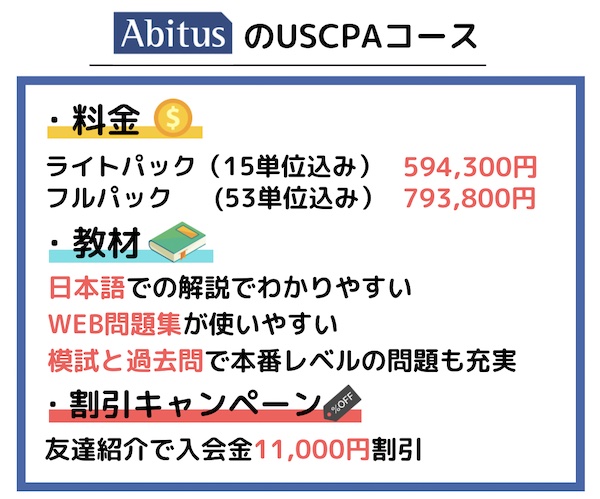 アビタス USCPAコース概要