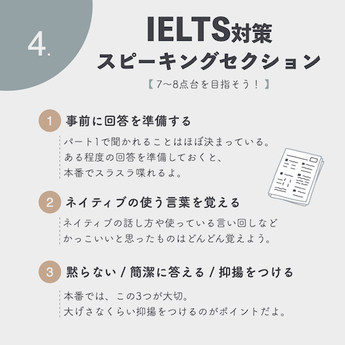 IELTS8.0 スピーキング対策