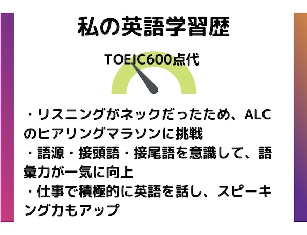 MBA英語学習 TOEIC600点代