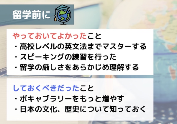 留学前にするべきこと