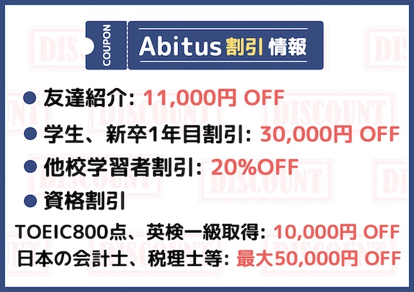 Abitus割引まとめ