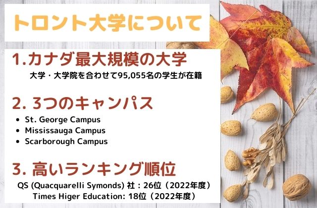 トロント大学について まとめ画像