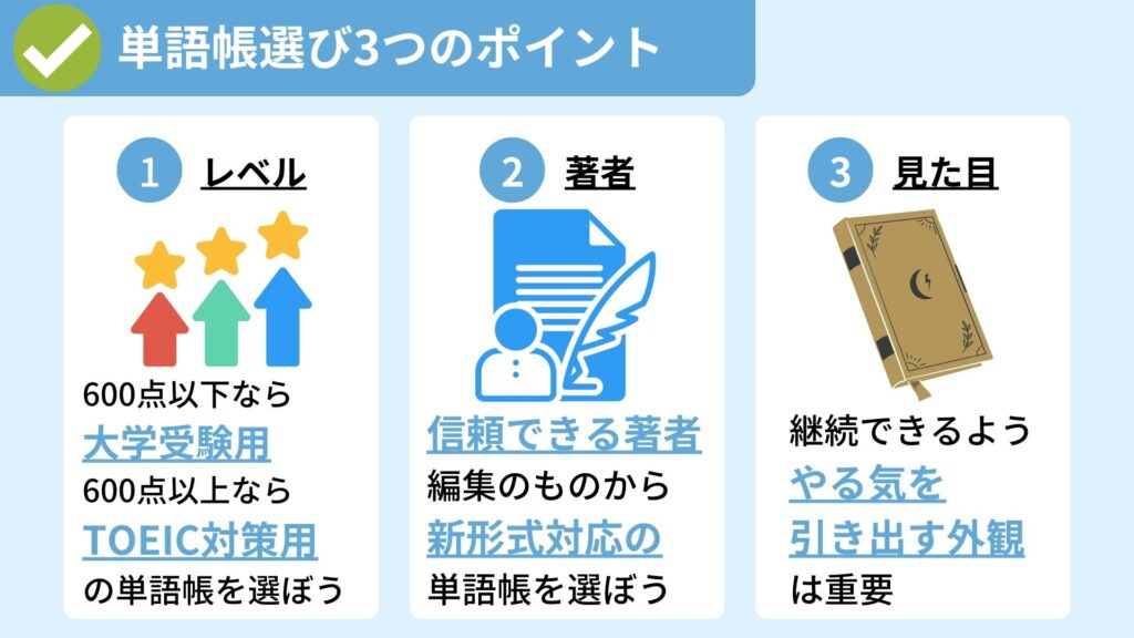 TOEIC単語帳選び ポイント