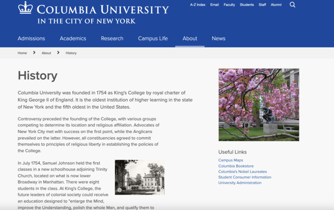 columbia history
