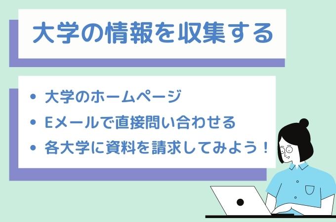 大学選び　情報収集の仕方