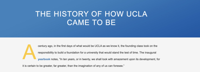 history of UCLA