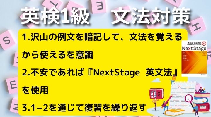英検 文法対策のイメージ