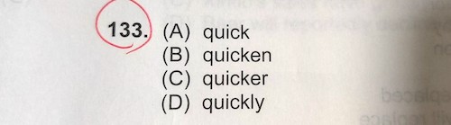 TOEIC Part6 文法問題例
