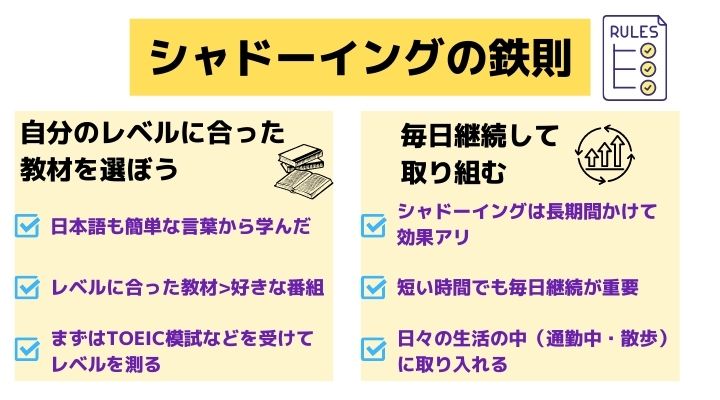 シャドーイングの鉄則