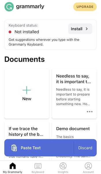 grammarly 利用画面