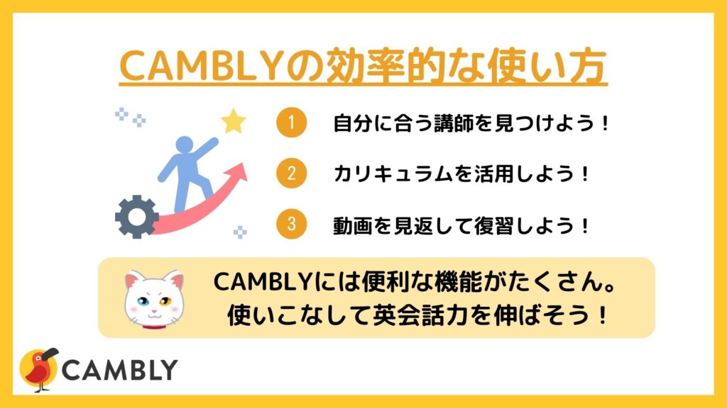 効果的なCAMBLYの使い方