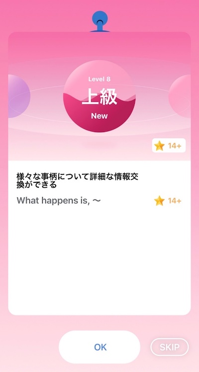 レベルアップ