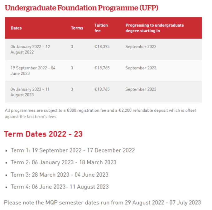 uva foundation programme