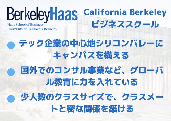 UC Berkeley Haas ビジネススクール