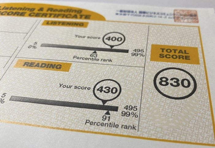 TOEIC 800点