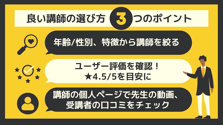 講師の選び方3つのポイント