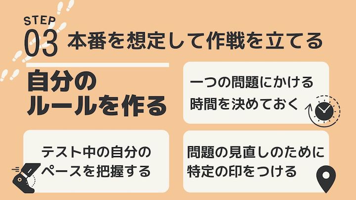 ステップ３本番に向けて作戦を立てる