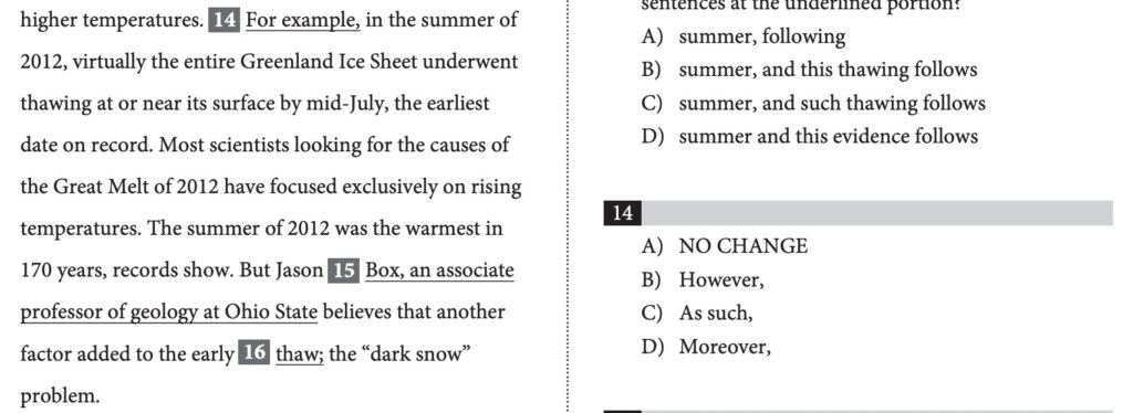 SAT Writing問題例