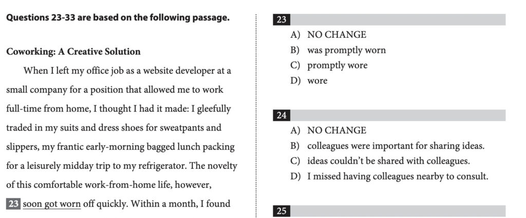 SAT Writing問題例