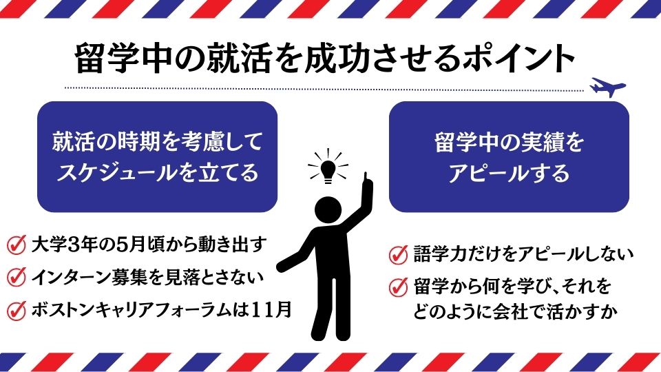 留学中の就活を成功させるポイント