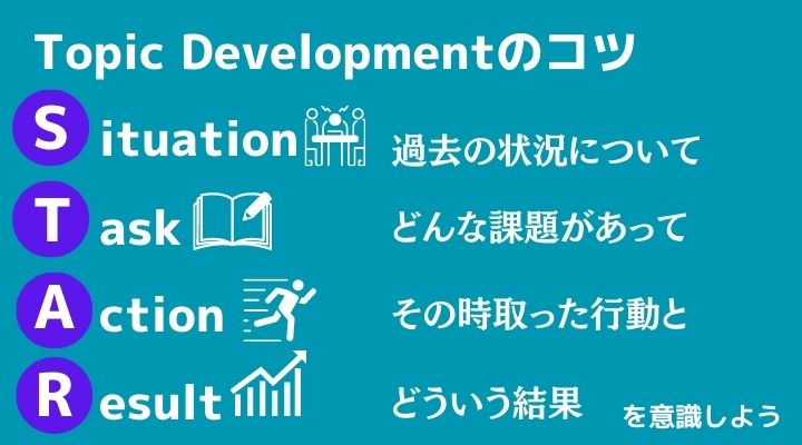 TOEFLスピーキング　topic developmentのコツ