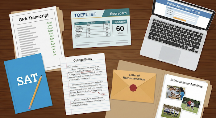 アメリカ大学 出願書類