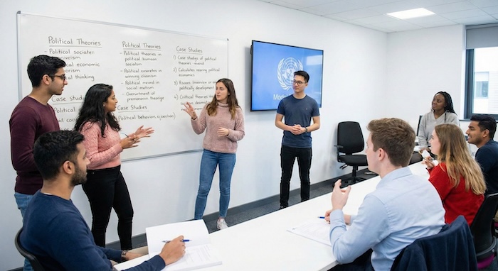 Interactive seminar with students presenting. (学生が発表する双方向セミナー)