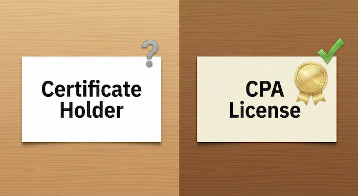 合格者とライセンス保持者の名刺比較